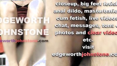 EDGEWORTH JOHNSTONE – foot rubbing, CENSORED, Mature crossdresser, male foot fetish with sexy feet