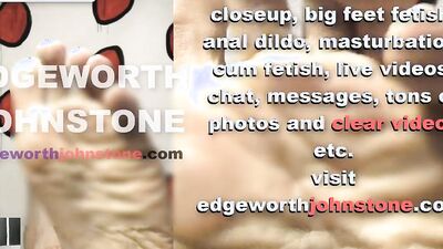 EDGEWORTH JOHNSTONE – foot rubbing, CENSORED, Mature crossdresser, male foot fetish with sexy feet