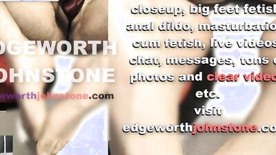EDGEWORTH JOHNSTONE – foot rubbing, CENSORED, Mature crossdresser, male foot fetish with sexy feet