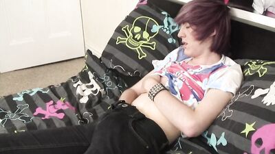 Rocker Boyz - Big Dick Alt Boy Plays With Cock