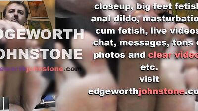 EDGEWORTH JOHNSTONE – businessman dildo footjob with oil CENSORED business suit, male foot fetish