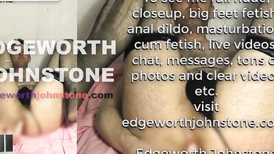 EDGEWORTH JOHNSTONE slow anal fuck with a small dildo CENSORED - deep in my tight gay asshole