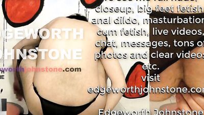 EDGEWORTH JOHNSTONE Femboy dildo fuck and suck - gay anal sex with latex cock. British UK sissy