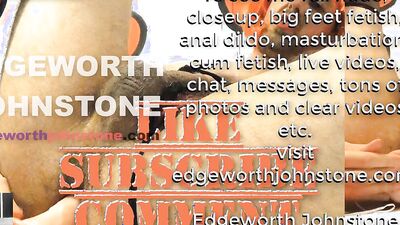 EDGEWORTH JOHNSTONE Tranny red head anal dido cumshot - Gay crossdresser in red wig ass fucking himself