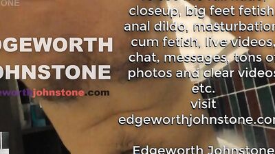 Perverted guy anal rides a huge dildo in a bathtub