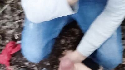 POV Eros gives sub a facial in the woods