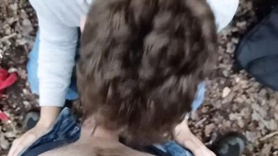 POV Eros gives sub a facial in the woods