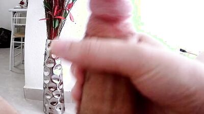Huge hairy twink cock busts a creamy nut – pov