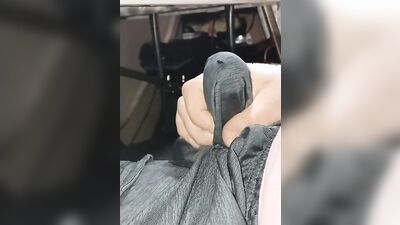 Morgan stroking his cock, edges and cums all over himself with multiple cumshots