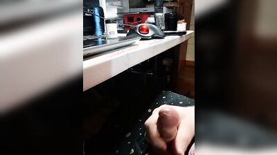 Morgan edges his cock but denies the orgasm – lots of pre-cum, no orgasm