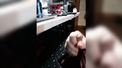 Morgan edges his cock but denies the orgasm – lots of pre-cum, no orgasm