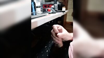 Morgan edges his cock but denies the orgasm – lots of pre-cum, no orgasm