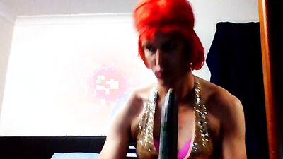 CD Danni-Mae sucking cucumber dildo compilation