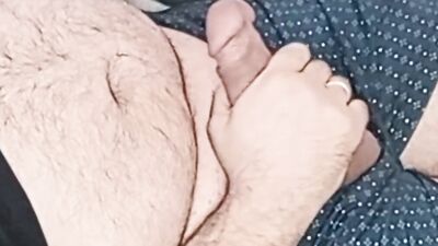 Jerking, jerking and jerking! caresses his dick