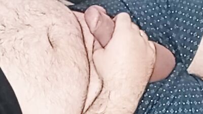 Jerking, jerking and jerking! caresses his dick