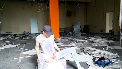 LanaTuls - Outdoor dildo ride in the old building