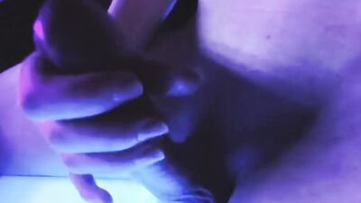 STEPSON AND SISTER WITH NEON TOYS