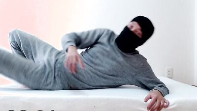 Masked dude shows you how to stretch and achieve multiple orgasms