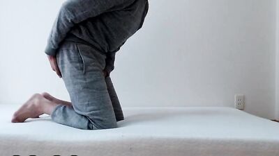 Masked dude shows you how to stretch and achieve multiple orgasms