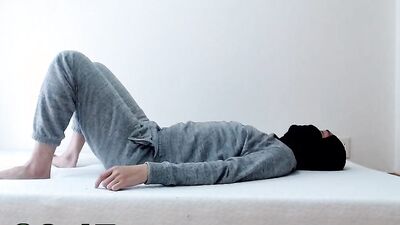 Masked dude shows you how to stretch and achieve multiple orgasms