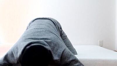 Masked dude shows you how to stretch and achieve multiple orgasms