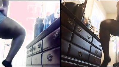Naughty dude fools around in nothing but socks and underwear