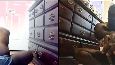 Naughty dude fools around in nothing but socks and underwear