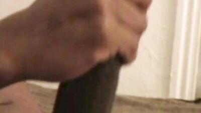 sexy ebony boy masturbating his xxl cock