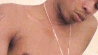 sexy ebony boy masturbating his xxl cock