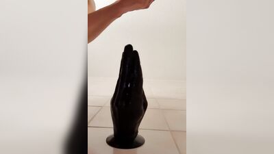 for lack of a helping hand I have to use a hand shape dildo