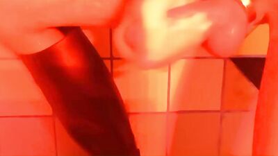 Sexy boy jerking off in the shower.