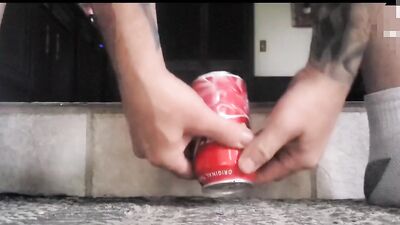 Naughty chap is showing a can deep down his ass