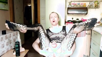 LanaTuls - Hard Anal Fuck With a Pumped Rubber Dildo