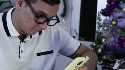 nerdy gets horny while doing homework