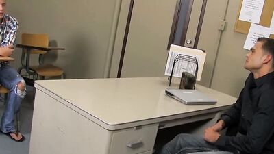 Naughty blond Kyle Richerds anal plows teacher Luke Milan