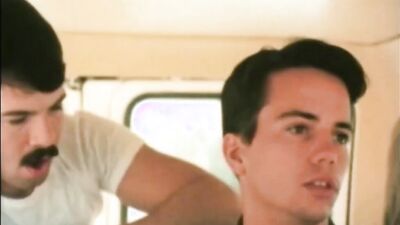 Mustache lad and his bud are enjoying in some gay romance