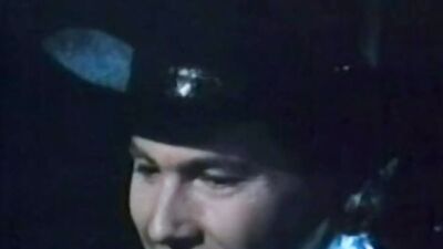 Vintage video of two guys shagging out in the open