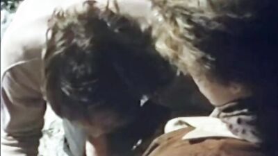 Vintage video of two guys shagging out in the open