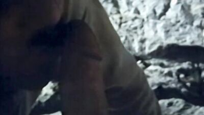 Vintage video of two guys shagging out in the open