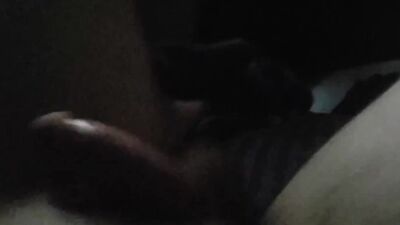 Amateur bloke is filming his hard cock before going to bed