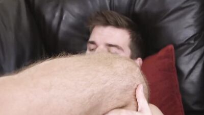 Round ass guy is riding his cute mate's hard schlong