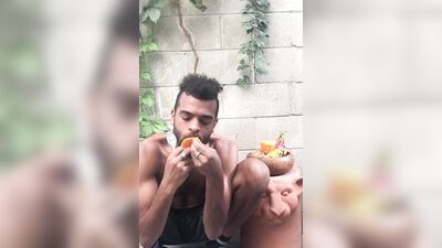 Eating a kiwano melon - Rock Mercury