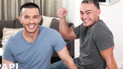 Hairy man is fucked in the bum by his naughty partner
