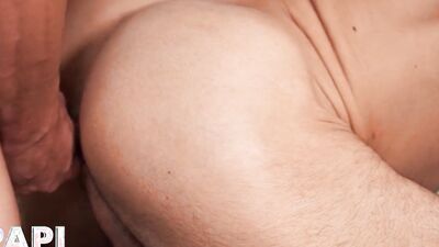 Hairy man is fucked in the bum by his naughty partner