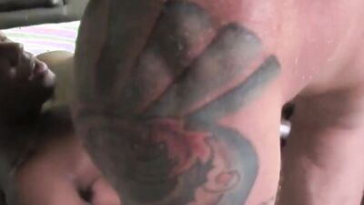 Dustin Steele, Sean Duran and Osiris Blade in interracial gay 3some
