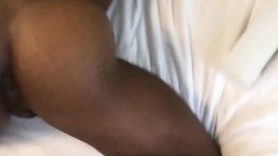 Black guy opens his legs to receive that hard white schlong