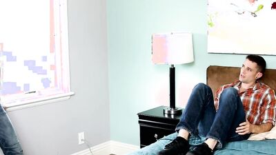Gay dude undresses his partner and penetrates that ass deeply