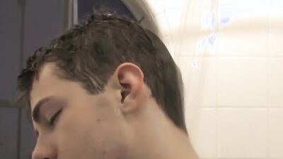 Twink Keith Conner gets horny under the shower and masturbates