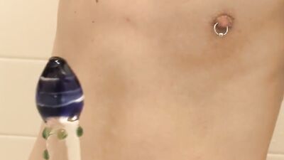 Twink Keith Conner gets horny under the shower and masturbates
