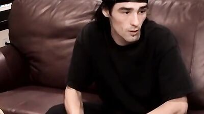 Skater gay dude is spanked while sucking boyfriend's hard cock